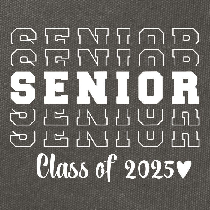 Proud Family Class Of 2025 Cute Heart Senior 2025 Cotton Canvas Backpack