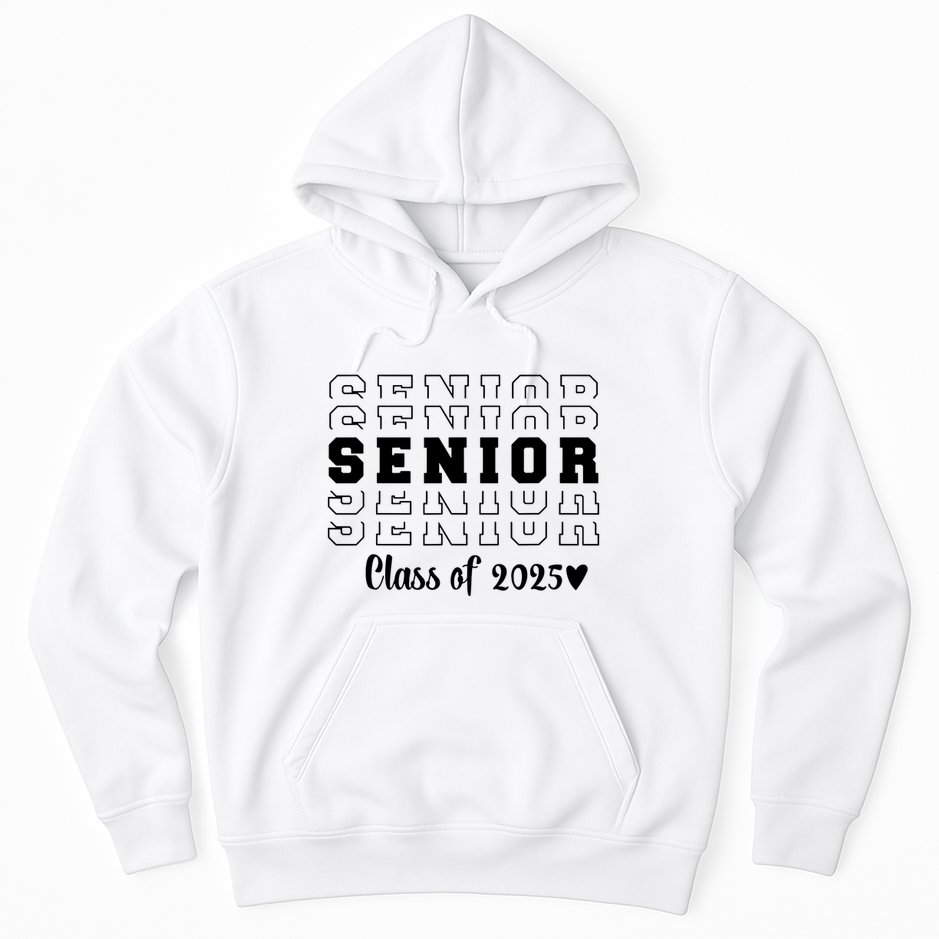 Proud Family Class Of 2025 Cute Heart Senior 2025 Hoodie