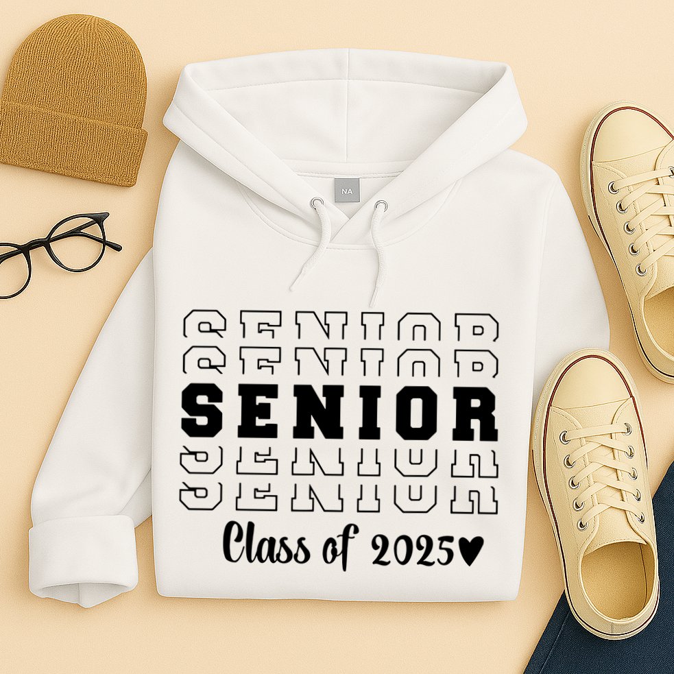 Proud Family Class Of 2025 Cute Heart Senior 2025 Hoodie