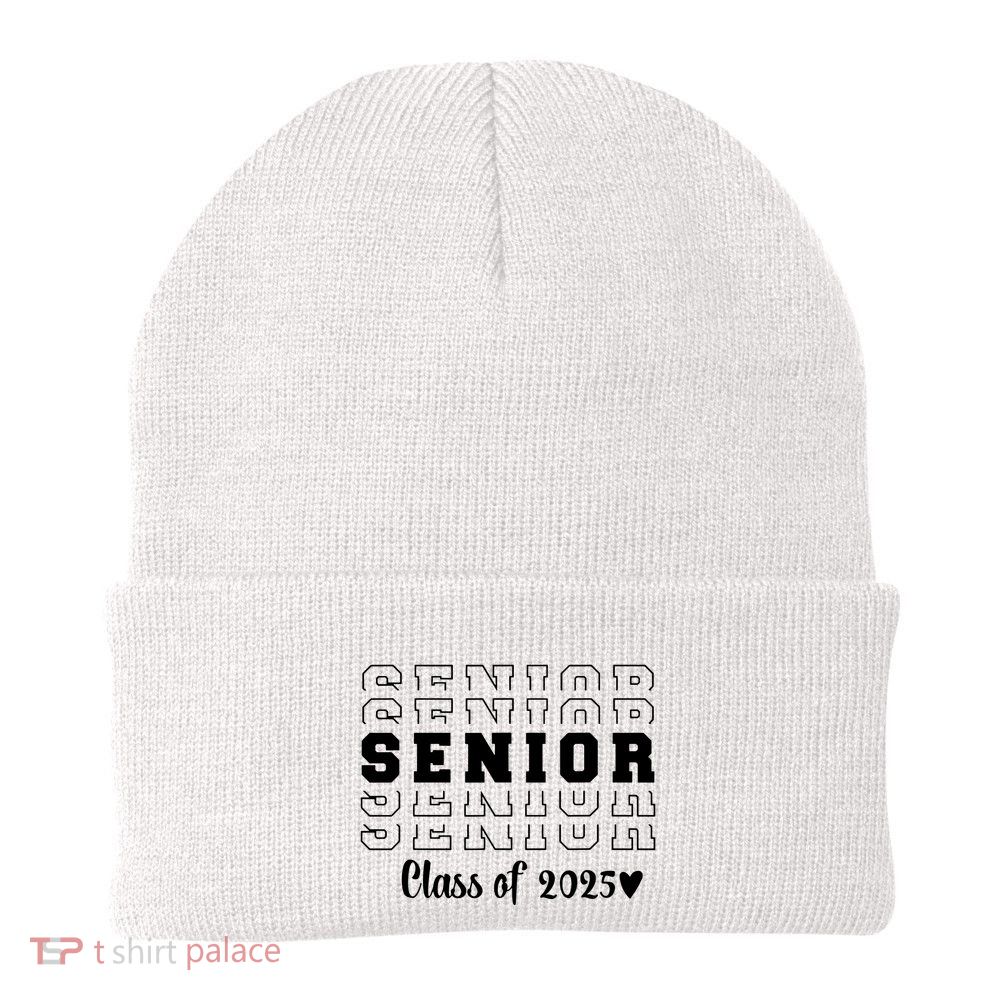 Proud Family Class Of 2025 Cute Heart Senior 2025 Beanie