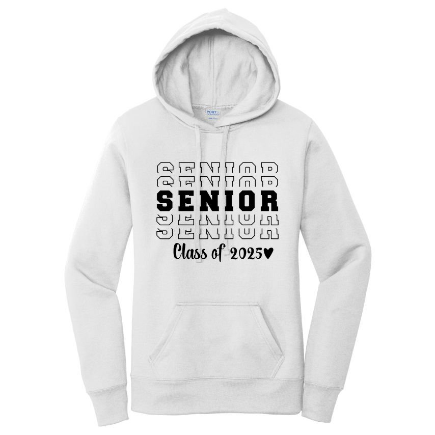 Proud Family Class Of 2025 Cute Heart Senior 2025 Women's Pullover Hoodie