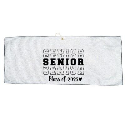 Proud Family Class Of 2025 Cute Heart Senior 2025 Large Microfiber Waffle Golf Towel
