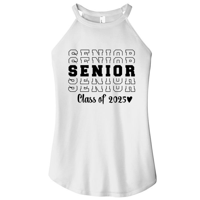 Proud Family Class Of 2025 Cute Heart Senior 2025 Women's Perfect Tri Rocker Tank