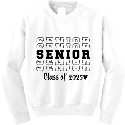 Proud Family Class Of 2025 Cute Heart Senior 2025 Kids Sweatshirt