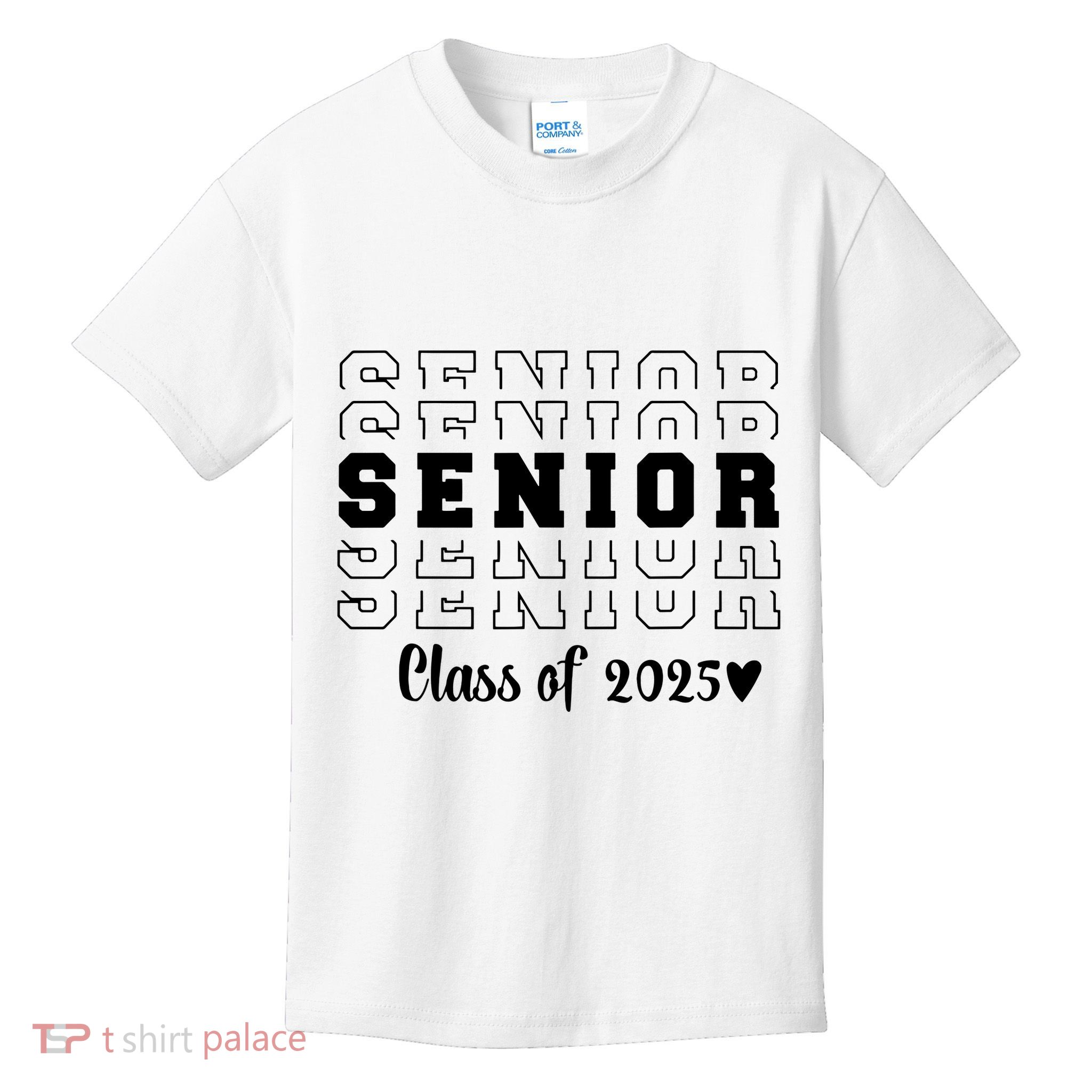 Proud Family Class Of 2025 Cute Heart Senior 2025 Kids T-Shirt