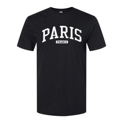 Paris France College University Style Softstyle CVC T-Shirt