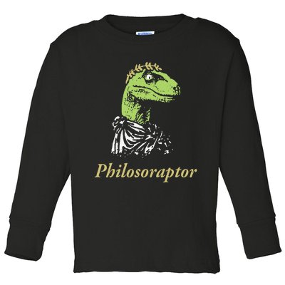 Philosoraptor Funny Cute Gift Toddler Long Sleeve Shirt