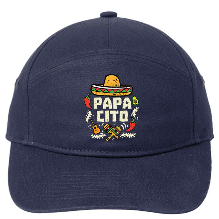 Papacito Family Cinco De Mayo Matchin Couple Mexican Dad 7-Panel Snapback Hat