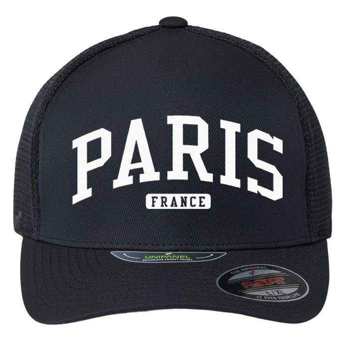 Paris France College University Style Flexfit Unipanel Trucker Cap