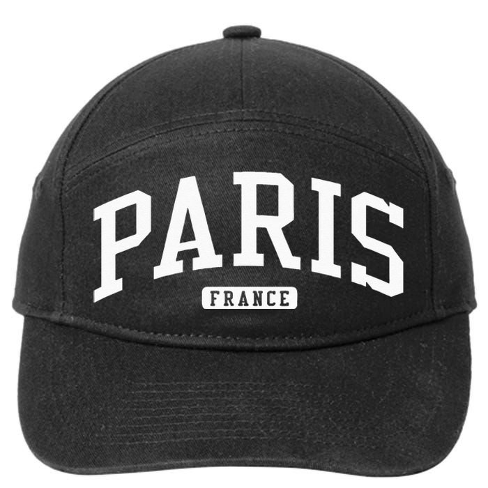 Paris France College University Style 7-Panel Snapback Hat