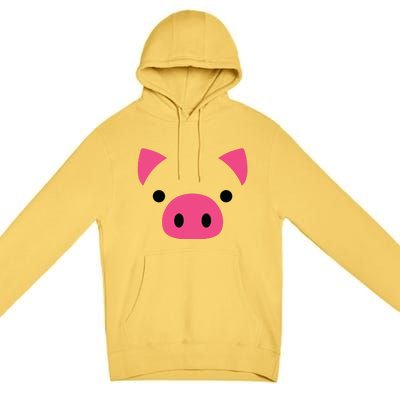 Pig Face Costume Funny Halloween Premium Pullover Hoodie