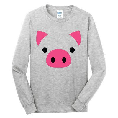 Pig Face Costume Funny Halloween Tall Long Sleeve T-Shirt