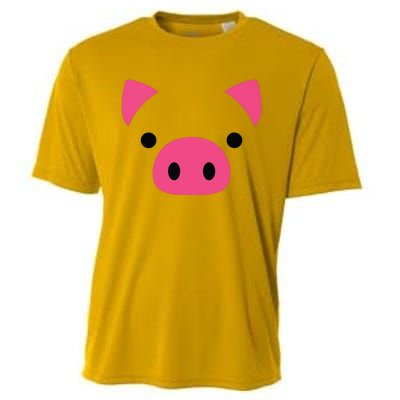 Pig Face Costume Funny Halloween Cooling Performance Crew T-Shirt