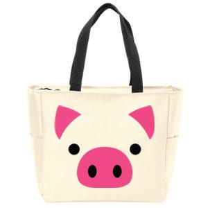 Pig Face Costume Funny Halloween Zip Tote Bag