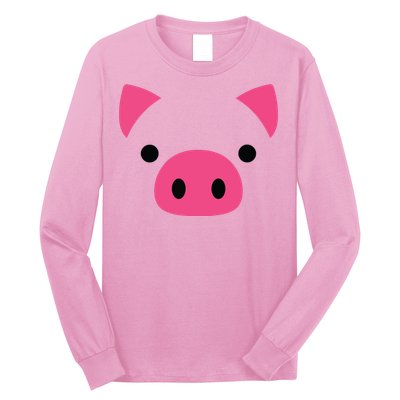 Pig Face Costume Funny Halloween Long Sleeve Shirt