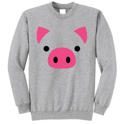 Pig Face Costume Funny Halloween Sweatshirt