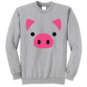 Pig Face Costume Funny Halloween Tall Sweatshirt