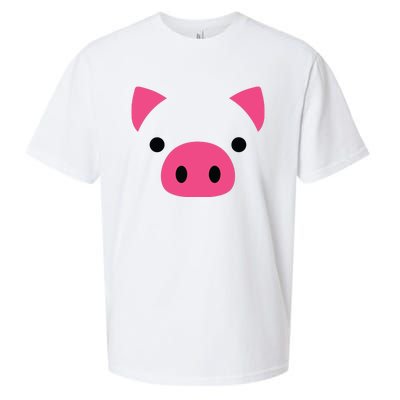 Pig Face Costume Funny Halloween Sueded Cloud Jersey T-Shirt