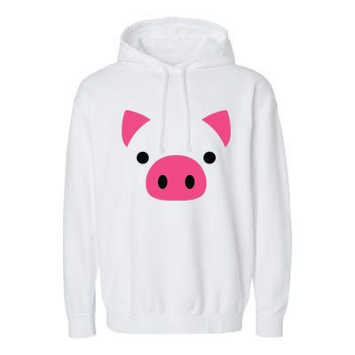 Pig Face Costume Funny Halloween Garment-Dyed Fleece Hoodie