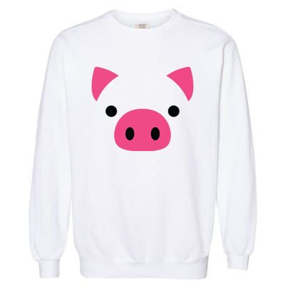 Pig Face Costume Funny Halloween Garment-Dyed Sweatshirt