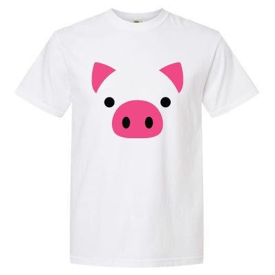 Pig Face Costume Funny Halloween Garment-Dyed Heavyweight T-Shirt