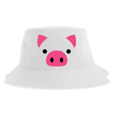 Pig Face Costume Funny Halloween Sustainable Bucket Hat