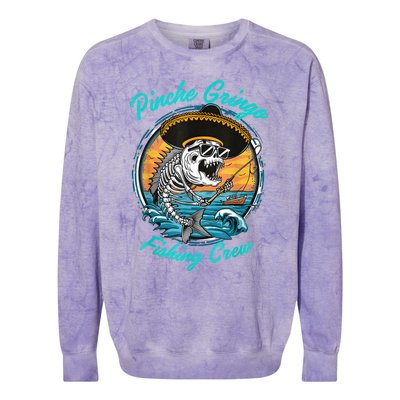 Pinchegringo Fishing Crew Colorblast Crewneck Sweatshirt