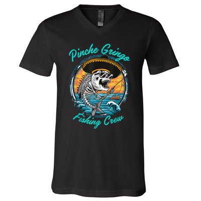 Pinchegringo Fishing Crew V-Neck T-Shirt