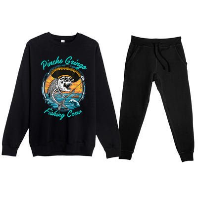 Pinchegringo Fishing Crew Premium Crewneck Sweatsuit Set