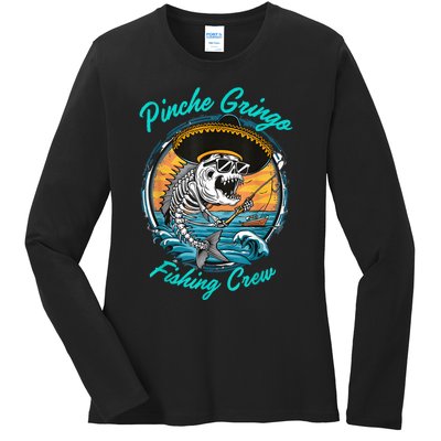 Pinchegringo Fishing Crew Ladies Long Sleeve Shirt