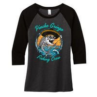 Pinchegringo Fishing Crew Women's Tri-Blend 3/4-Sleeve Raglan Shirt