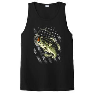 Patriotic Fishing Camo Usa Flag Camouflage Us Bass Fisher Cool Gift PosiCharge Competitor Tank