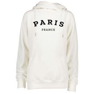 Paris France Cool Women Girl Casual French Womens Funnel Neck Pullover Hood