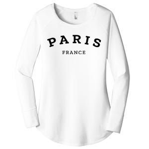 Paris France Cool Women Girl Casual French Women's Perfect Tri Tunic Long Sleeve Shirt