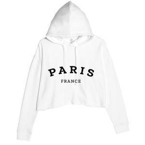 Paris France Cool Women Girl Casual French Crop Fleece Hoodie