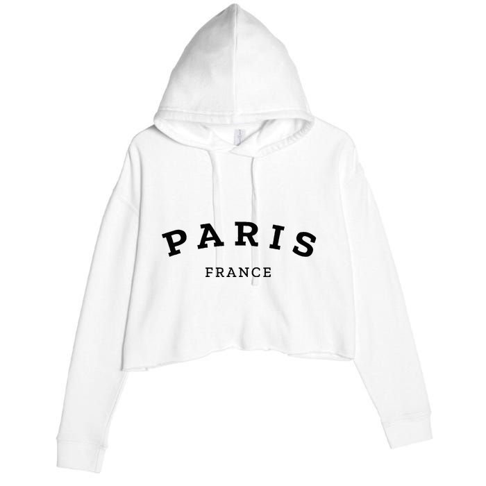 Paris France Cool Women Girl Casual French Crop Fleece Hoodie