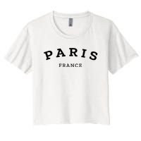 Paris France Cool Women Girl Casual French Women's Crop Top Tee