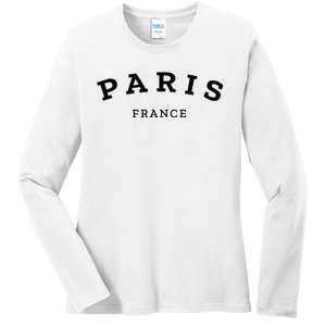 Paris France Cool Women Girl Casual French Ladies Long Sleeve Shirt