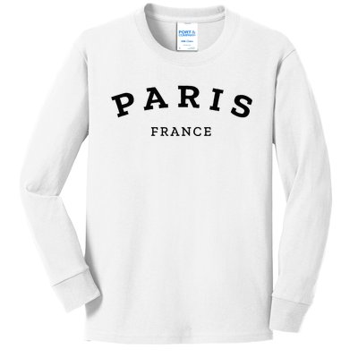 Paris France Cool Women Girl Casual French Kids Long Sleeve Shirt