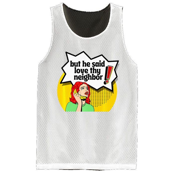 Pride Funny Christian Love Thy Neighbor Mesh Reversible Basketball Jersey Tank