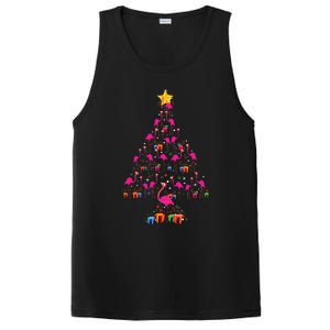 Pink Flamingo Christmas Tree Cute Flamingos Holiday Decor PosiCharge Competitor Tank