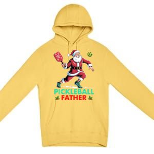 Pickleball Father Christmas Santa Claus Pickleball Xmas Gift Premium Pullover Hoodie