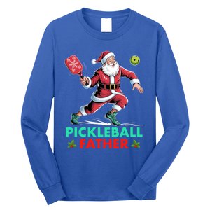 Pickleball Father Christmas Santa Claus Pickleball Xmas Gift Long Sleeve Shirt