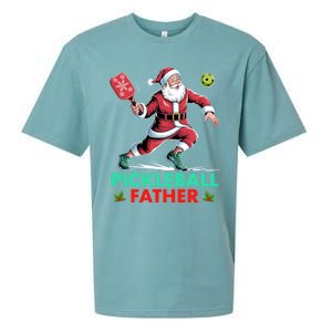 Pickleball Father Christmas Santa Claus Pickleball Xmas Gift Sueded Cloud Jersey T-Shirt