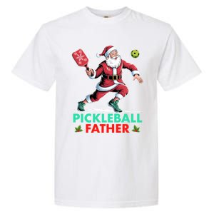 Pickleball Father Christmas Santa Claus Pickleball Xmas Gift Garment-Dyed Heavyweight T-Shirt