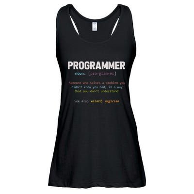 Programming Funny Computer Geek Gift Definition Programmer Ladies Essential Flowy Tank