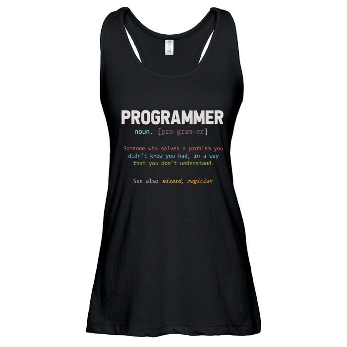 Programming Funny Computer Geek Gift Definition Programmer Ladies Essential Flowy Tank