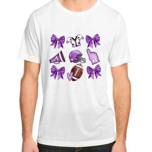 Purple Football Coquette Purple Football Game Day Football Adult ChromaSoft Performance T-Shirt