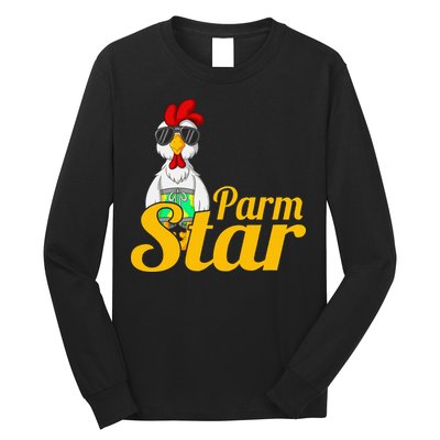Parmstar Funny Chicken Parm Parmigiana Long Sleeve Shirt