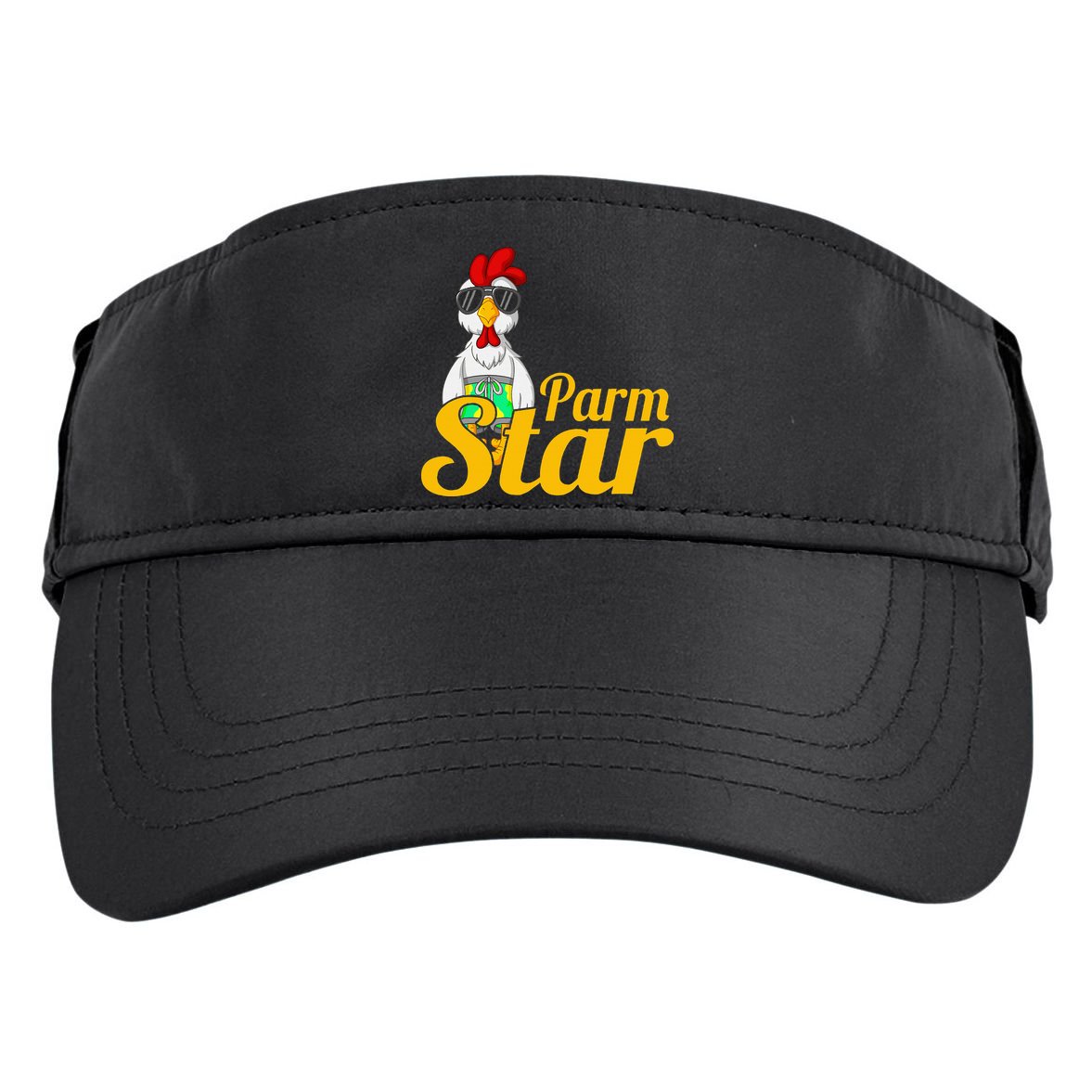 Parmstar Funny Chicken Parm Parmigiana Adult Drive Performance Visor